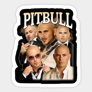 Retro Pitbull Mr World Sticker